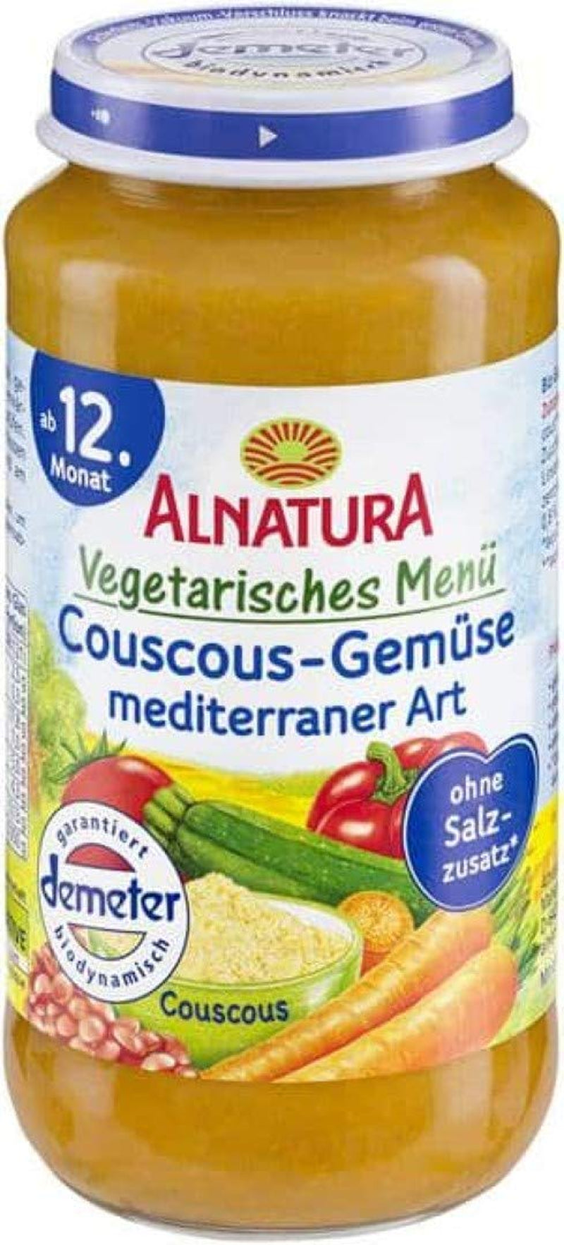 Menu végétarien : Couscous et légumes, façon méditerranéenne, 1 x 250 g