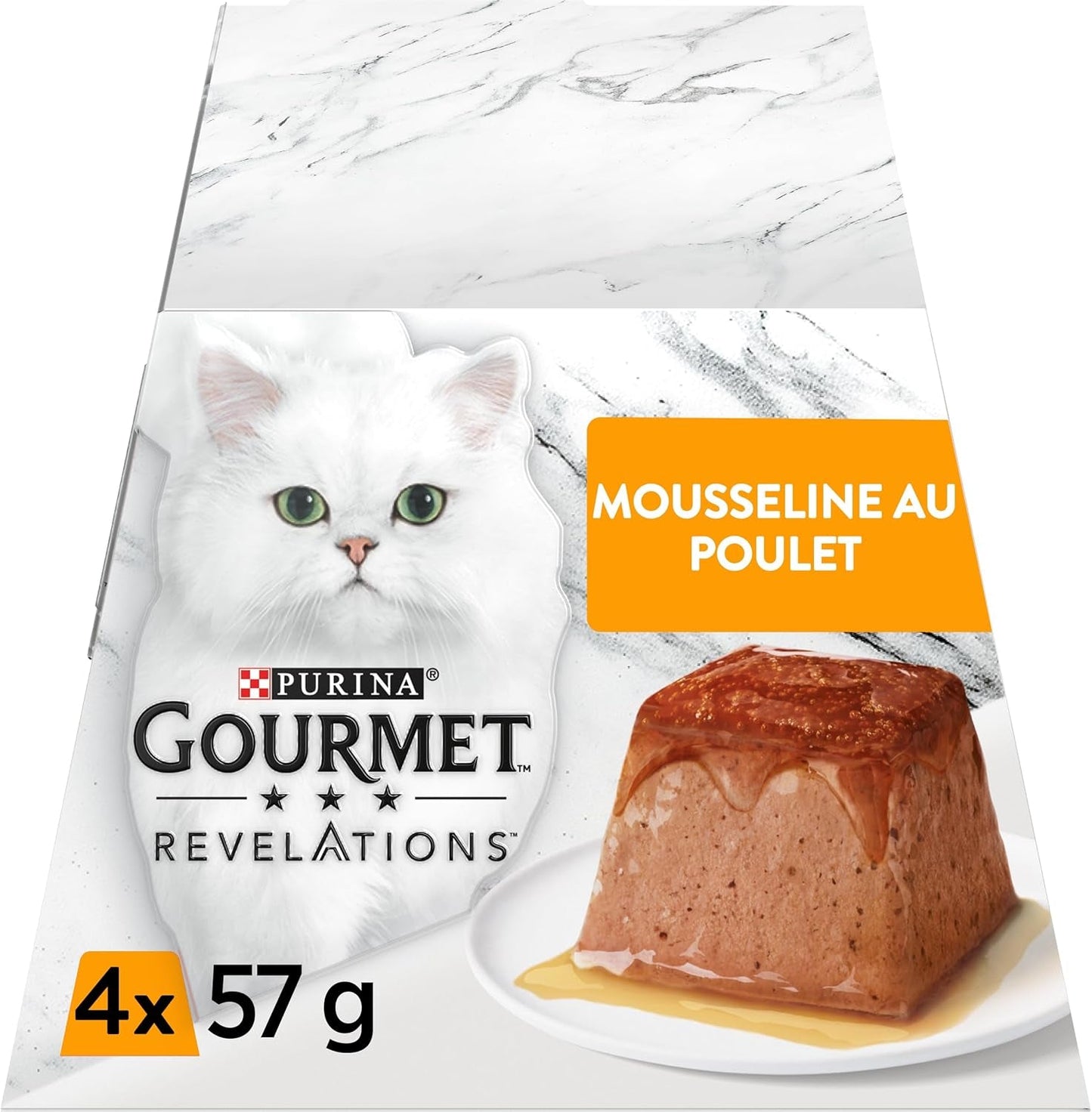 Révélations Mousseline avec Poulet et Sauce | Nourriture pour chats adultes | 4x57g