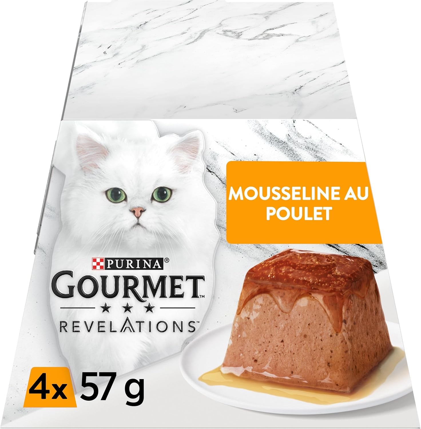 Révélations Mousseline avec Poulet et Sauce | Nourriture pour chats adultes | 4x57g