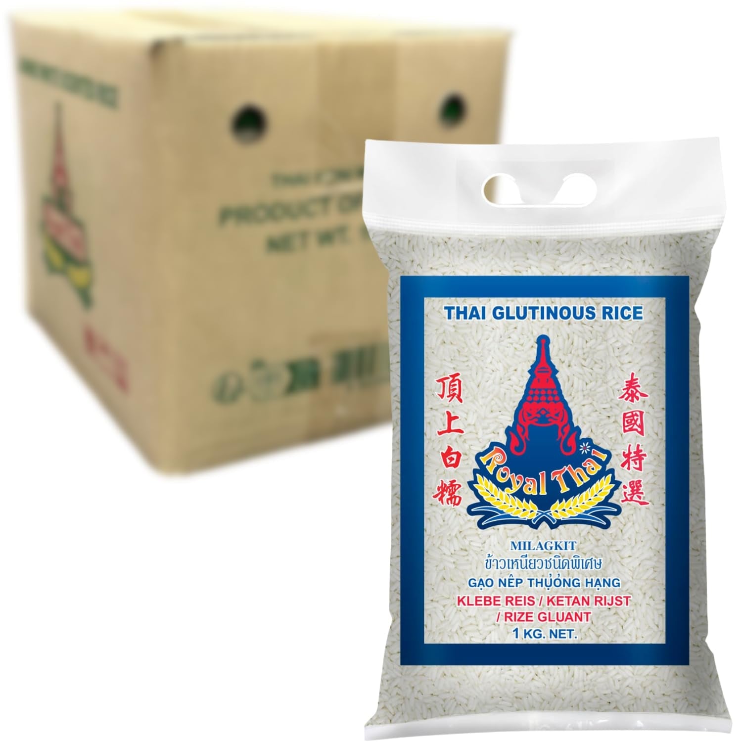 ROYAL THAI RICE - Riz gluant - 10 x 1 KG - Multipack