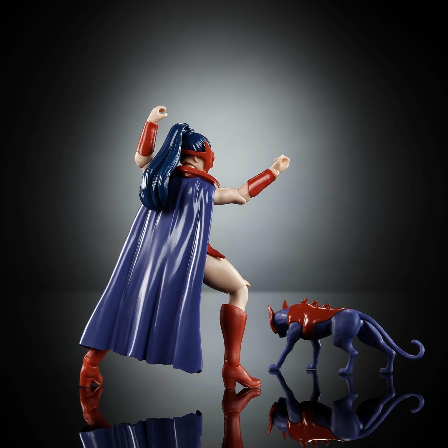 Figurine d'action Masters of the Universe Origins Catra de la collection Cartoon, env. 14 cm de haut Série TV des années 1980 Héroïne Princesse du Pouvoir Conception détaillée et accessoire chat JBM84 Figurines Naty Shop