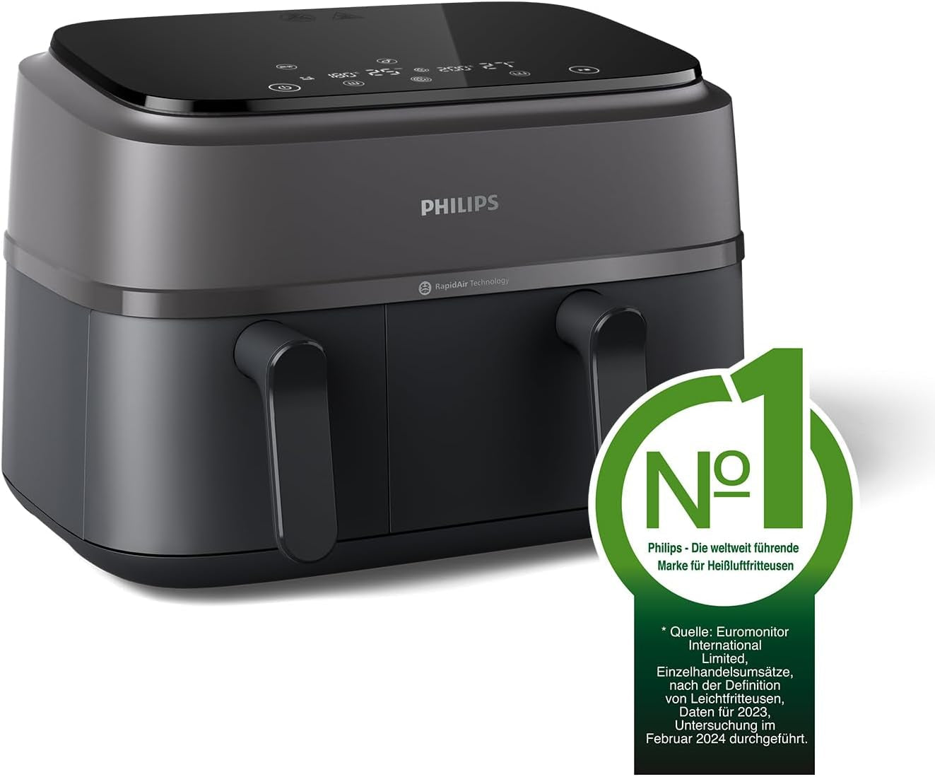 Philips Airfryer Dual Basket 3000 Series, 9L, 2 paniers, 2 plats prêts en même temps, technologie Rapidair plus électroménager à air chaud Naty Shop