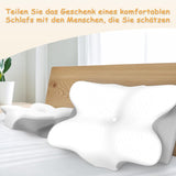 Oreiller cervical ergonomique en mousse à mémoire de forme avec housse amovible et lavable pour sommeil orthopédique, douleurs cervicales et douleurs abdominales (55 x 35 x 13 cm) Naty Shop Oreillers orthopédiques cervicaux