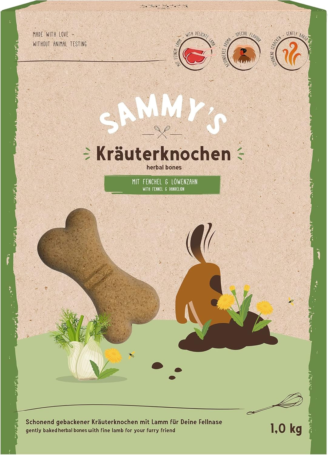 Pièces de monnaie Muesli de Sammy | Collations croustillantes au four pour chiens | 5 pièces de muesli aux céréales pour votre grand ami à quatre pattes (30 kg+) | 1kg