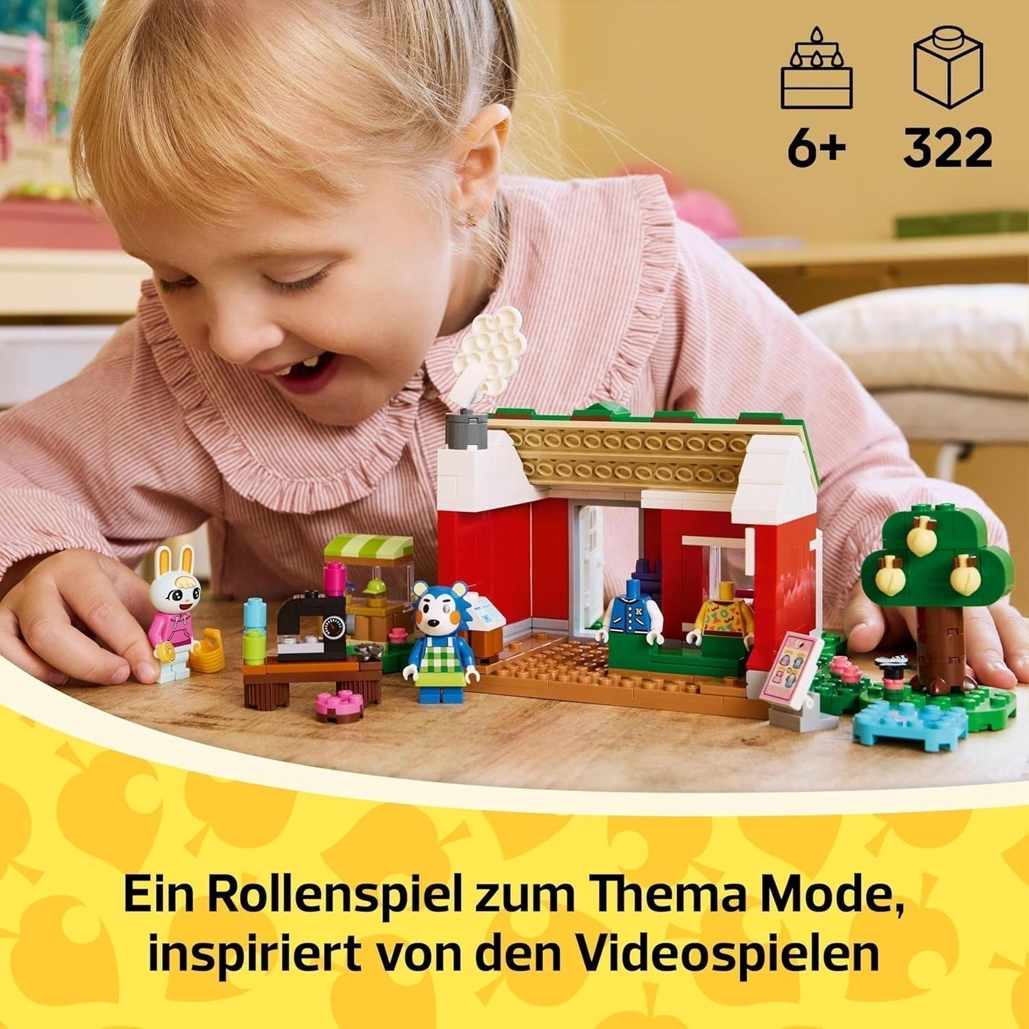 LEGO Animal Crossing Tailoring Sisters Ensemble de construction de jeu de rôle créatif, cadeau pour les filles, les garçons et les fans de jeux vidéo à partir de 6 ans, Ensemble de jeu d'aventure 77055 Ensembles de construction Besuche den LEGO-Store