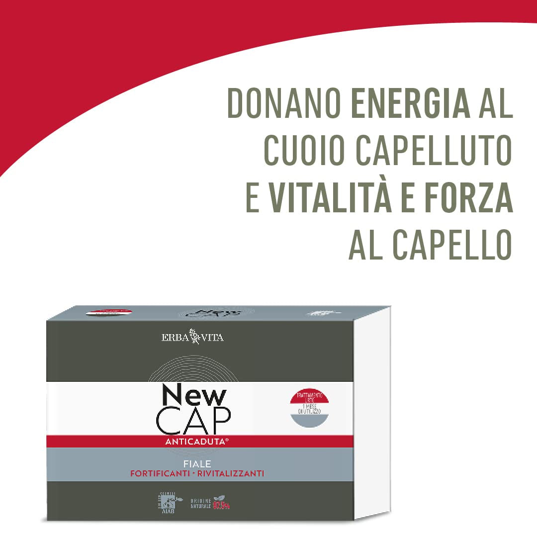 Newcap Anti-Fall Ampoules Produit cosmétique pour cheveux fragiles, 12 ampoules Soins capillaires Naty Shop