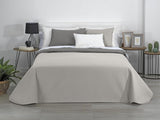 AVA | Courtepointe réversible | Pour toutes les saisons | Couleur – Beige/Taupe | Pour lit de 105 cm. (200 X 270 Cm. Ancho X Alto) | Couette matelassée Couettes et couettes Naty Shop