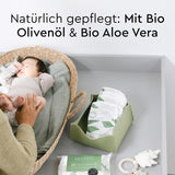 LILLYDOO Lingettes humides vertes, 600 unités (10 x 60), 100 % sans plastique, résistantes aux déchirures – Sans parfum, douces et naturelles, nettoyage doux pour les peaux sensibles, testées dermatologiquement