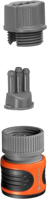 Kit de raccordement pour tuyau d'arrosage Gardena : raccords de connexion pour le début et la fin du tuyau d'arrosage, accessoires pour articles (995, 996, 997, 1998, 1999), pièces d'origine du système Gardena (5316-20)