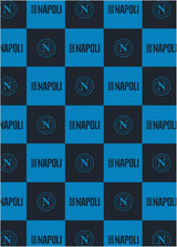 SSC Napoli, couverture douce avec logo, couverture chaude pour canapé et lit, taille 150 X 210 cm, toucher doux, bleu clair, produit officiel Hermet Beds and Blankets Bleu clair 150X210