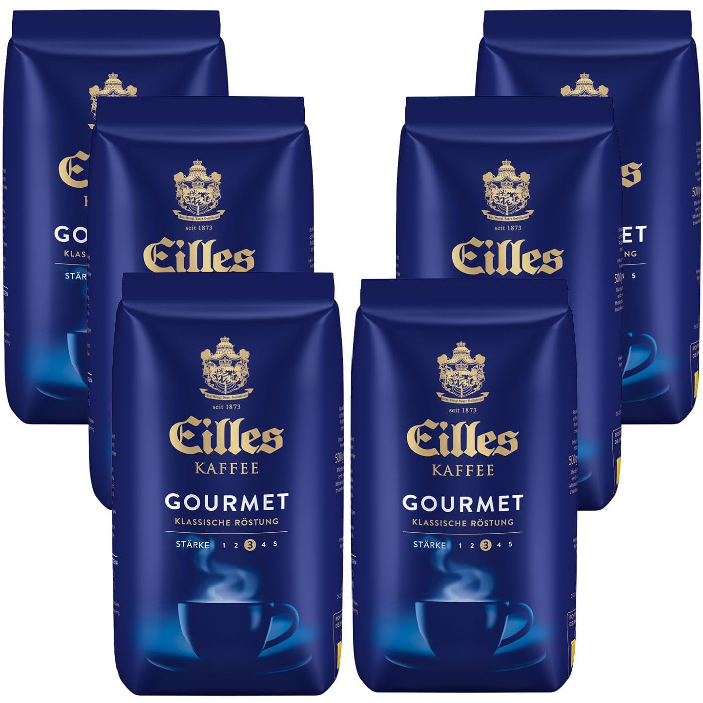 Eilles Gourmet Café Grains Entiers 500 g Lot de 6