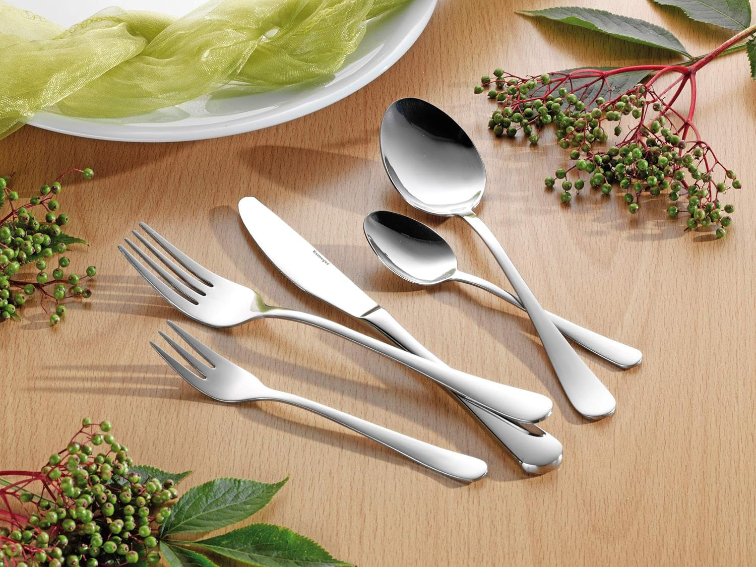 Ménagère Sylvia En acier inoxydable 18/0 Poli 30 pièces Cuisine Naty Shop