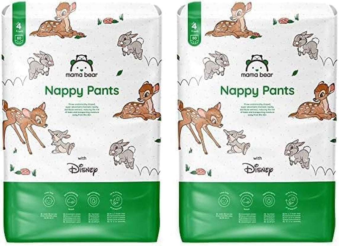 Marque Amazon : Mama Bear Disney Taille 6 (15+ kg) - Pack mensuel, Blanc, 120 pièces (2 paquets de 60)