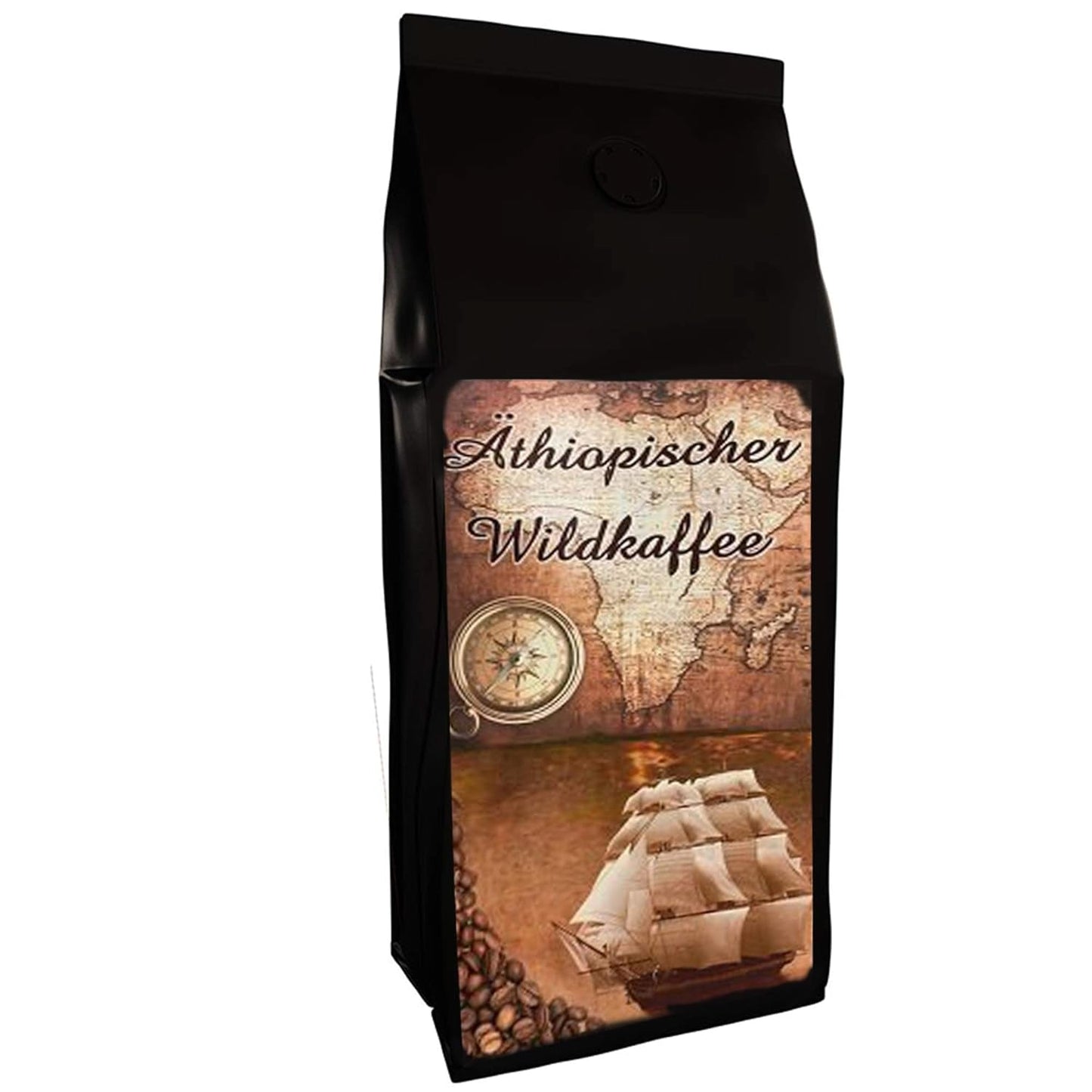 C&T Coffee Rarity - Café sauvage d'Éthiopie, d'Afrique | 1000 g de café (grains entiers) – Fort et fruité | + Cultivé à l'état sauvage + Cueilli à la main + Séché au soleil + Légèrement rôti