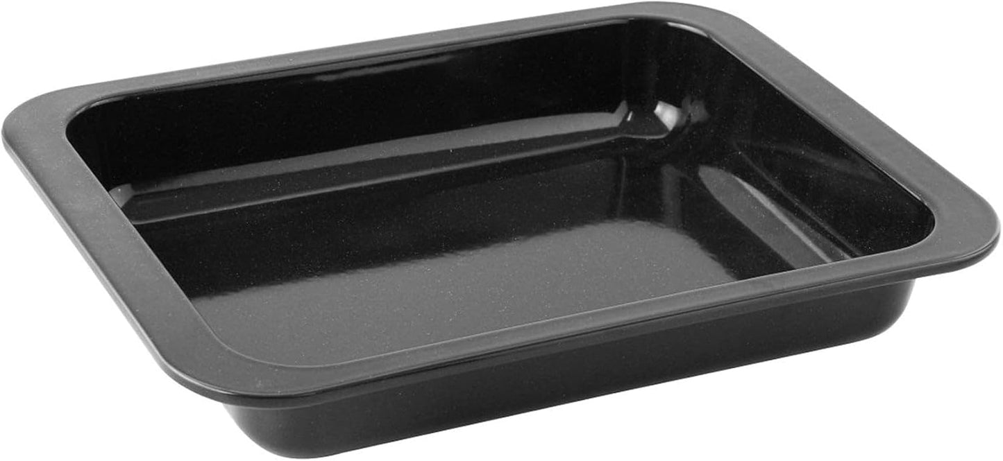 Zenker Ofenbackform (33 X 5 X 25 Cm) CUISSON SPÉCIALE, Rechteckige Auflaufform Mit Emaille-Versiegelung, Backform Mit Extra Hohem Rand (Farbe: Schwarz), Menge: 1 Stück Moules et plaques pour la pâtisserie Naty Shop