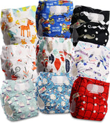 Couche réutilisable Littles and Bloomz FLV2-0602, fermeture à crochet et boucle standard, 6 couches