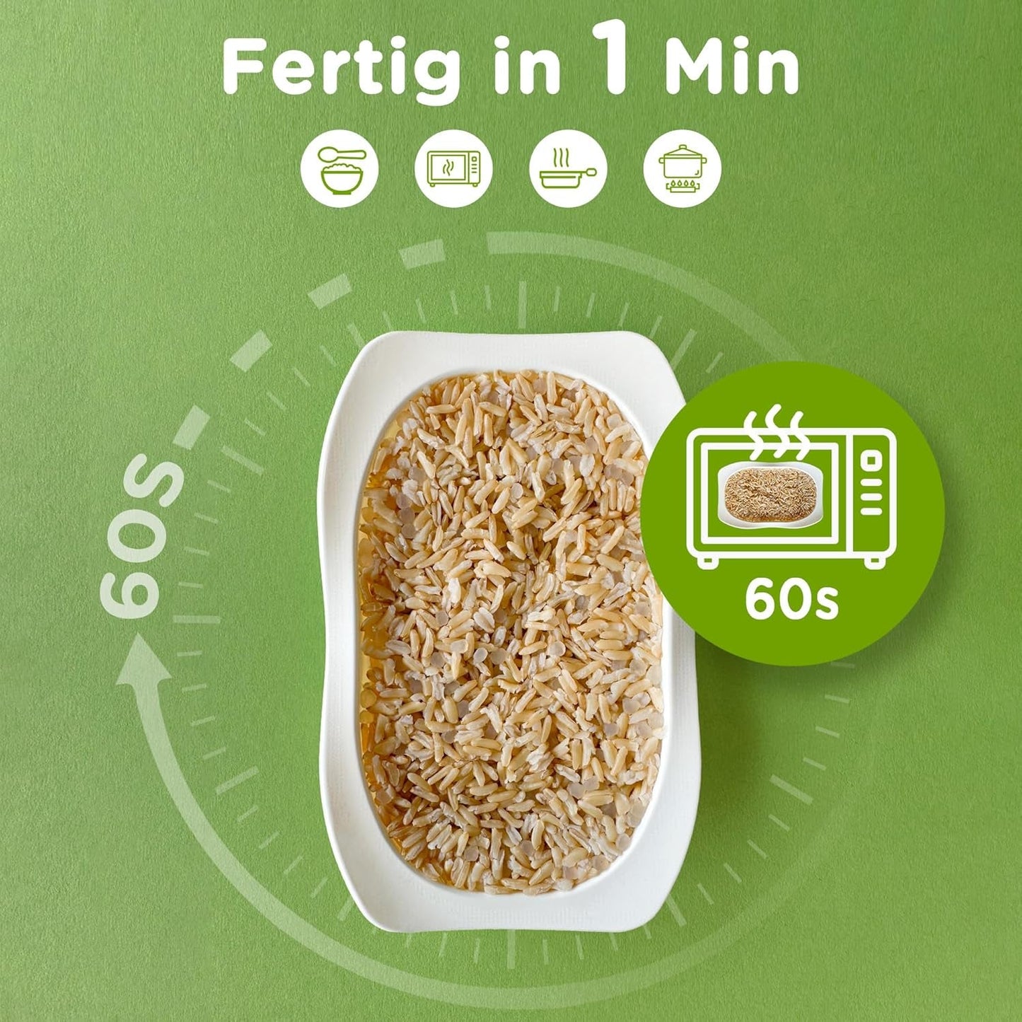 Elf-Family Konjak Reis Thai Brauner Shirataki Bowl -[Boîte pour 1 personne] - Instant Jasmin Reis - Fertiggerichte for Mikrowelle - Natural Superfoods Mikronährstoffe - Vegan/Low Carb/Fettfrei - 6er Box