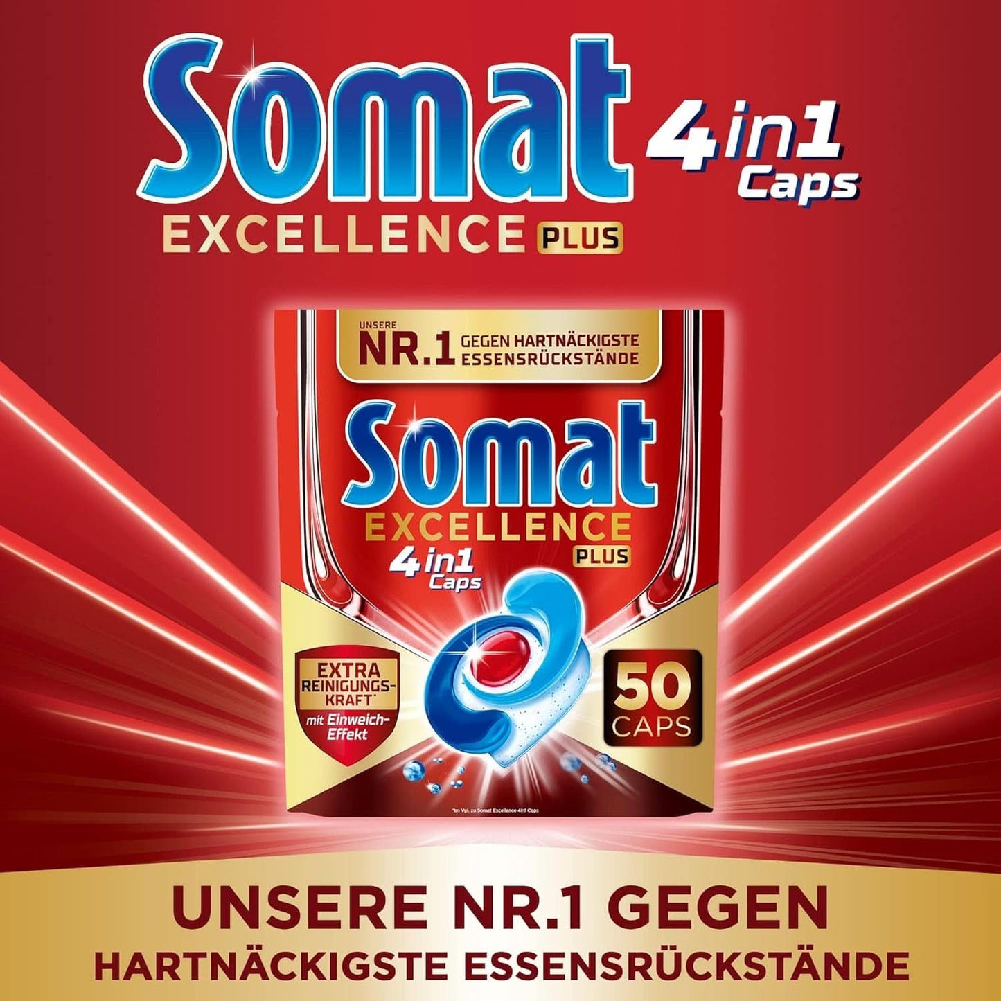 Somat Excellence plus 4In1 Caps (50 Caps), Tablettes pour lave-vaisselle Naty Shop