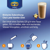 KRÜGER YOU Chai Latte Vanille Cannelle, préparation instantanée pour boissons lactées, aromatisée à la vanille et à la cannelle, 250 g (10 sachets de 25 g)