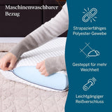 Oreiller LUCID à mémoire de forme avec gel 40x60 cm - respirant - effet rafraîchissant - housse lavable - oreiller certifié Oeko-Tex, blanc