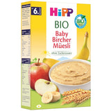 HiPP Muesli Bircher pour bébés bio (8 x 250g), à partir de 6 mois, sans sucre ajouté, flocons de céréales extra moelleux - petit-déjeuner facile à digérer de la meilleure qualité biologique