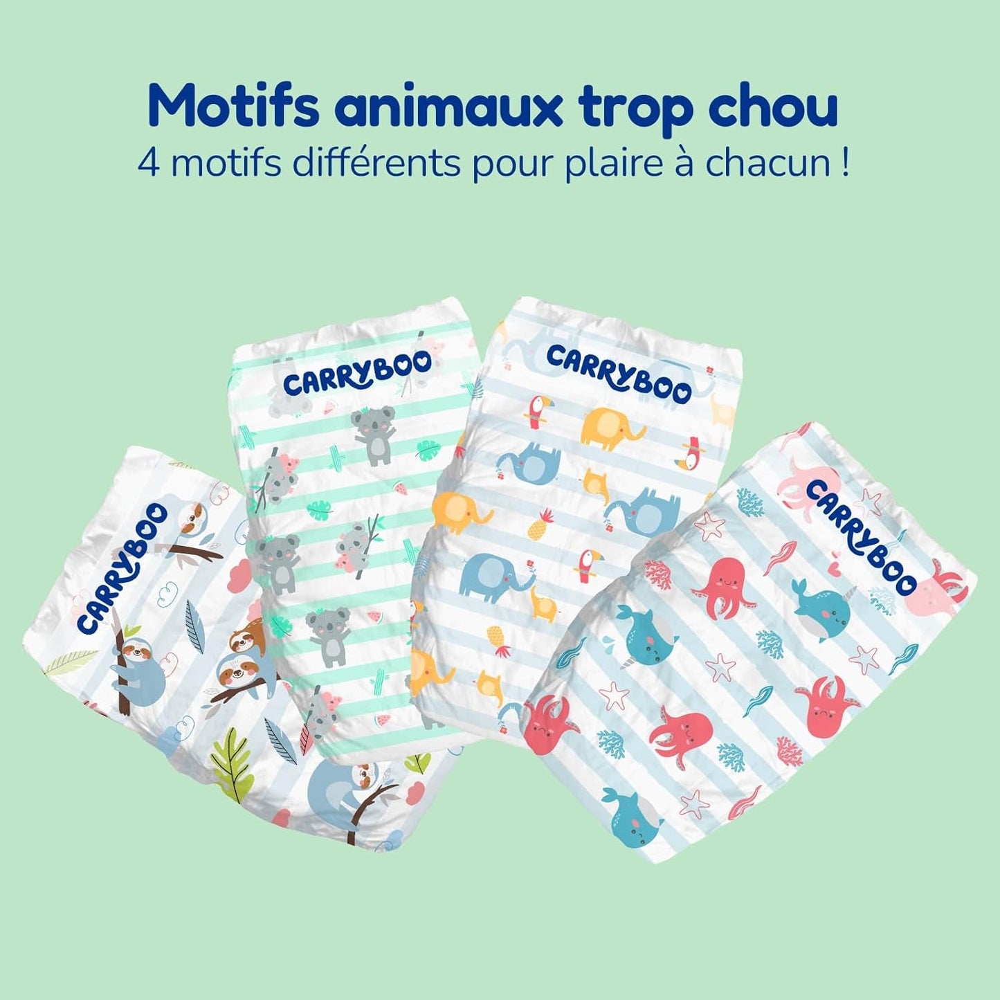 - Taille de couche 4+ 9-20 kg – Ökologische Babywaidern – natürliche Babypflege, hypoallergen, ohne Parfüm und auslaufsicher – hermestellung in Frankreich – 126 couches jetables – 1 mois