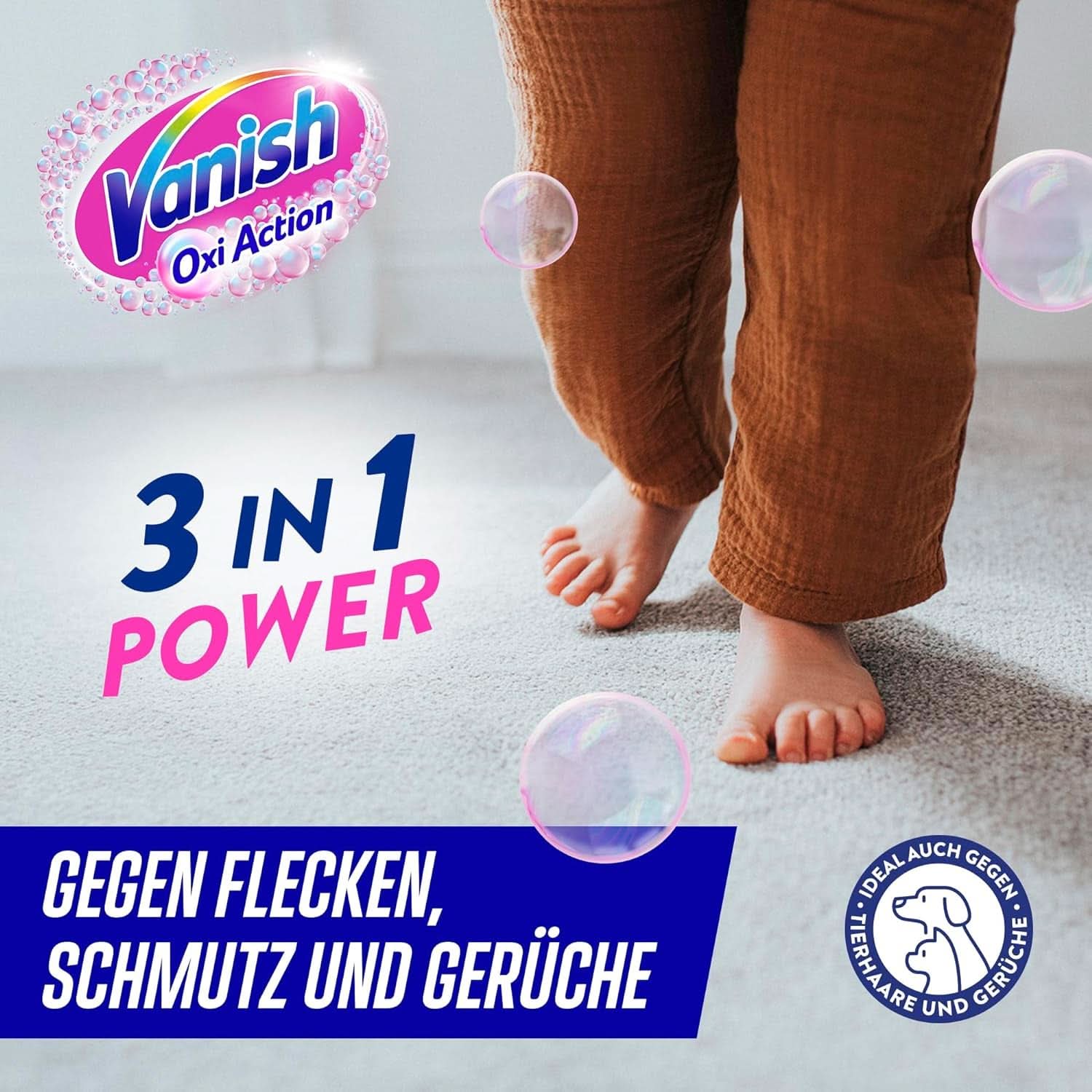 Vanish Oxi Action Multi - Spray Détachant Textile - 660 ml - Détergent textile pour tapis et tissus d'ameublement - contre la saleté et les odeurs d'urine Naty Shop