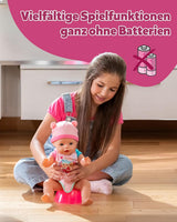 BABY Born Emma - poupée 43 cm - 10 fonctions dont accessoires et matelas - Fonctionne entièrement sans piles - Convient aux enfants à partir de 3 ans