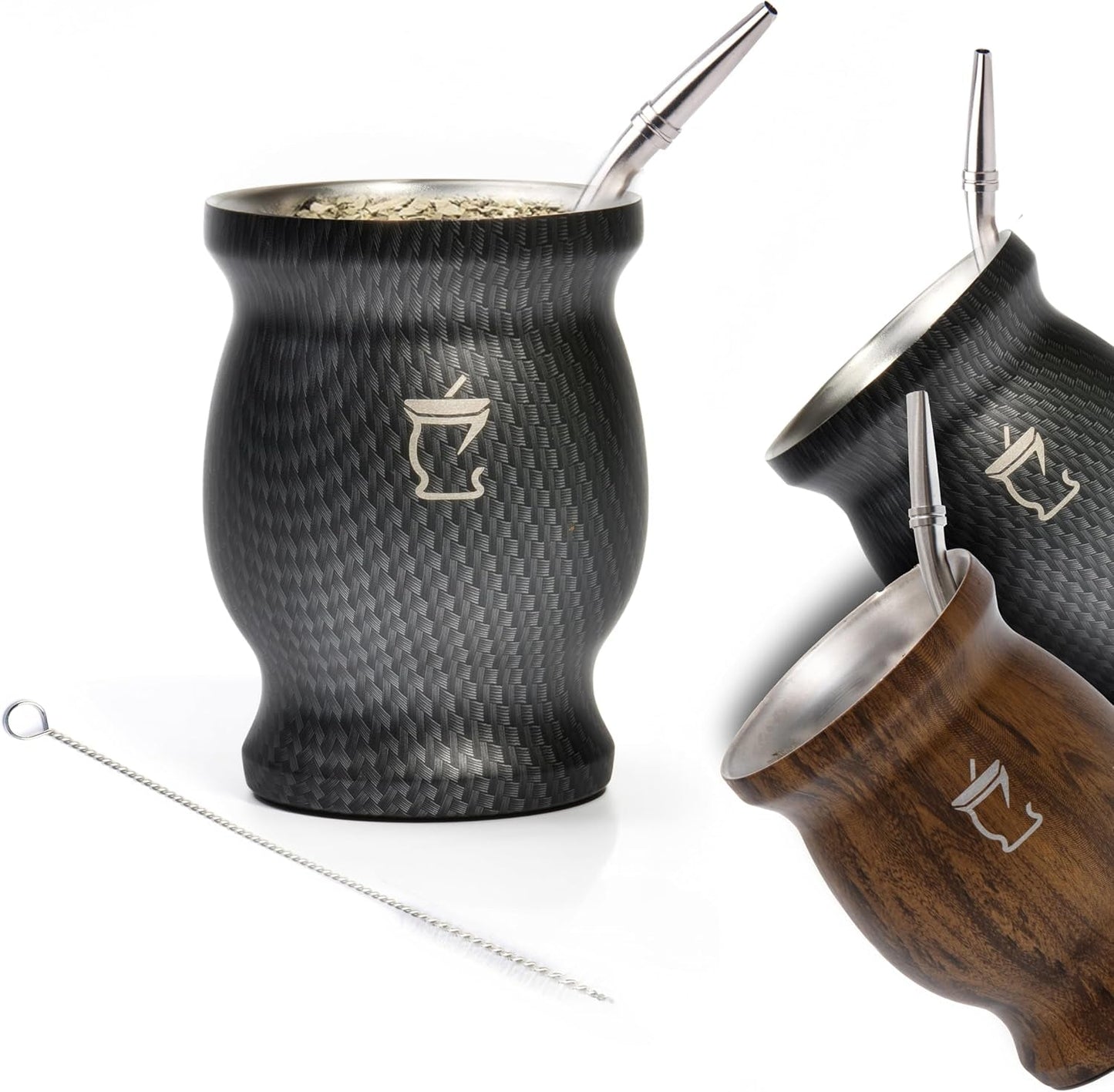 Mate Tea Set - Mate Mug - Mate et Bombilla Set - Tasses à thé - Double Wall Design Mate Mug - Yerba Mate Mug Set