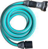 Tuyau d'arrosage extensible jusqu'à 7,5 mètres, 1/2" (12,5 mm), avec douchette et 8 fonctions, Idroeasy