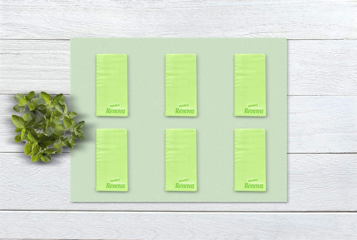 Mouchoirs de Poche Renova SENSITIVE MENTHOL 6 Pack Regular Blanc 1 Pièce (Pack de 6)