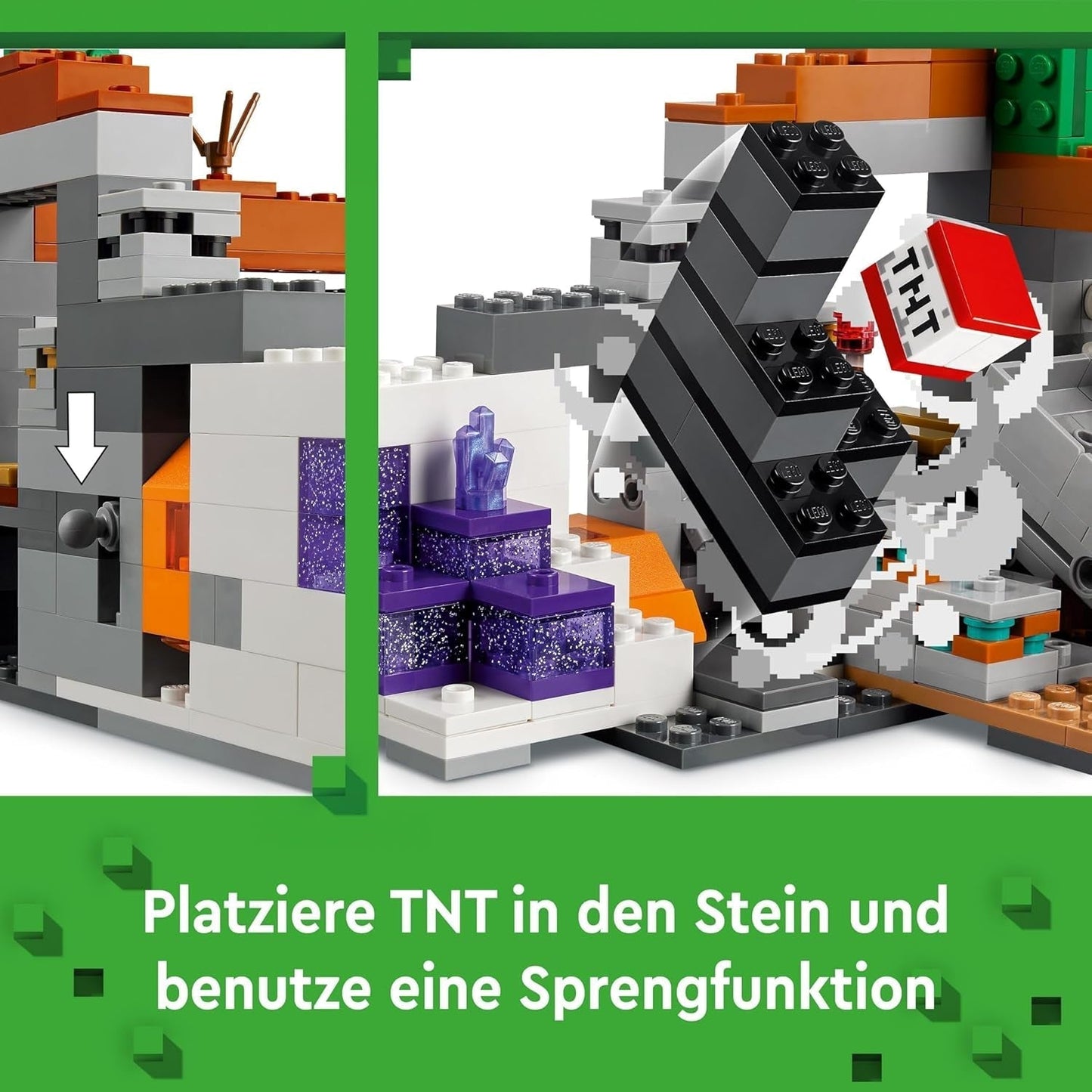 LEGO Minecraft Badlands Mine Jeu vidéo Ensemble de jouets miniers pour garçons et filles à partir de 8 ans Briques de construction amusantes Ensemble d'aventure Cadeau d'anniversaire 21263 Jeux de construction Besuche den LEGO-Store