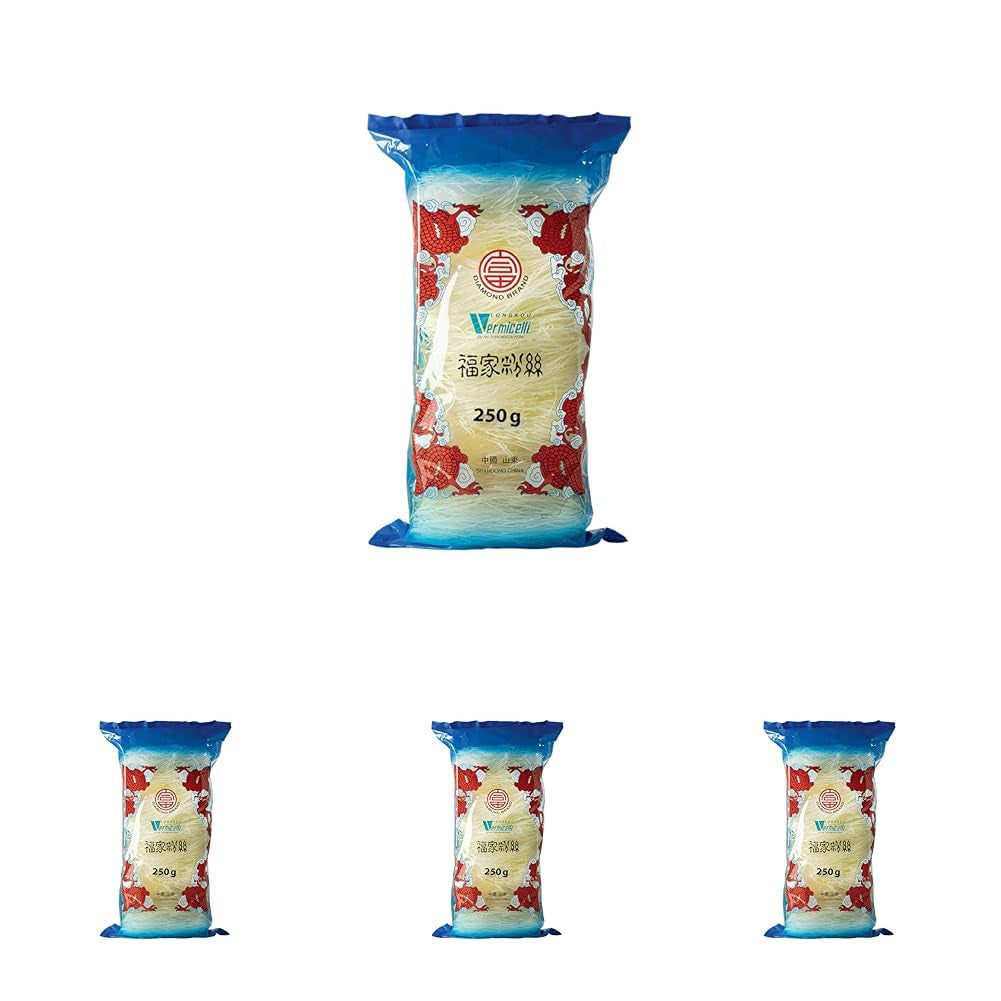 Nouilles en verre DIAMOND, nouilles en verre longues, naturellement végétaliennes et sans gluten - 1 x 250 g