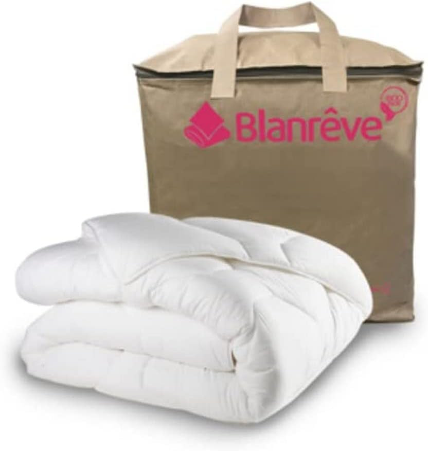 Blanrève - Couette Aerelle Bleu - Très douce - moelleuse et confortable - Lit simple - Eco Responsable - Confort fibre qui fait du bien, 140 X 200 Cm Couettes et couettes Naty Shop Blanc 140 X 200 Cm
