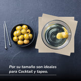 - 600 pièces de serviettes à cocktail de marque Bio-Eco - Couleur Naturelle - 100% Recyclables - Micropointe - 10 X 10 Cm (Pliée) Et 20 X 20 Cm (Dépliée)