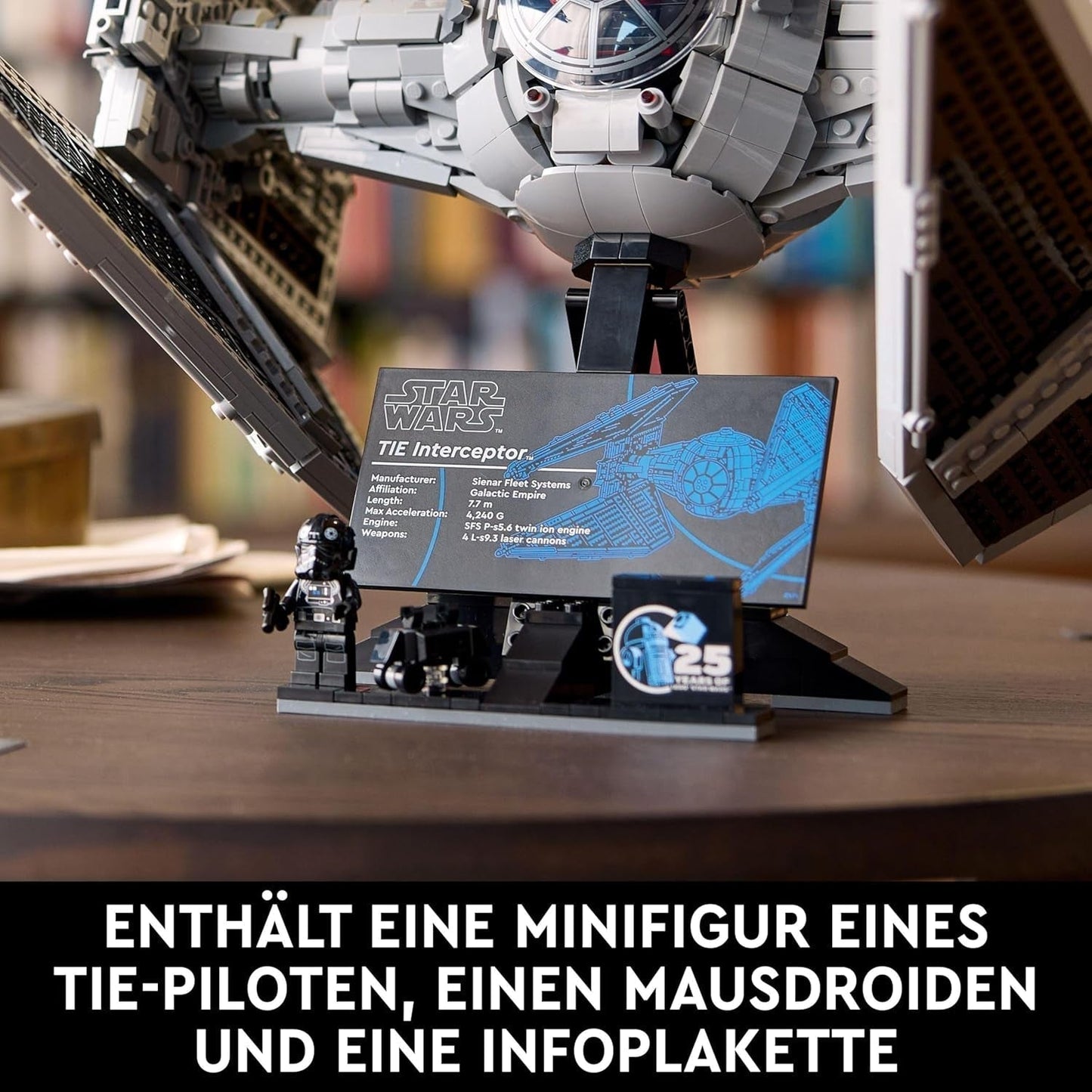 LEGO Star Wars Tie Interceptor Ultimate Collector Series Ensemble de construction créatif pour adultes Starfighter Brick Model Fan Gift Collectible Ucs Set 75382 Jeux de construction Besuche den LEGO-Store