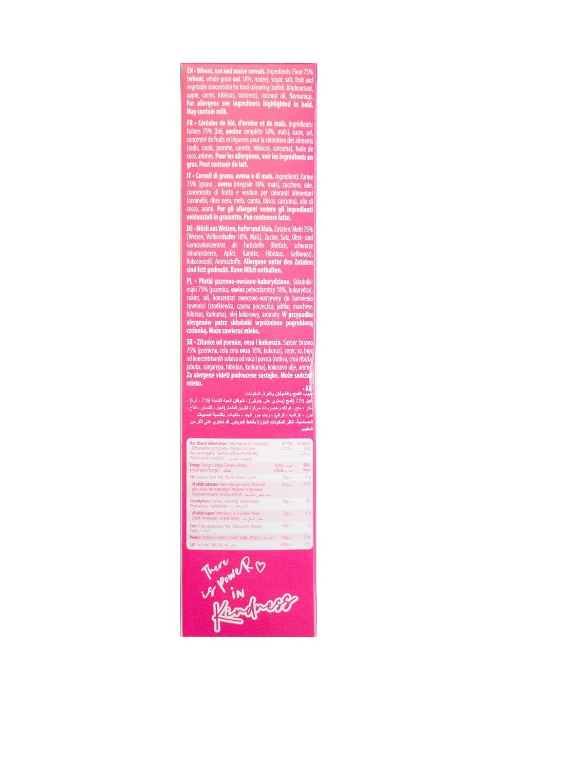 Céréales Barbie Rainbow Loops, anneaux colorés de blé, d'avoine et de maïs au goût de fruits pour un petit-déjeuner parfait, 1 paquet (1 x 350 g)