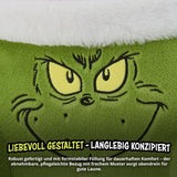 Grinch Pillow - Oreiller de dos pour lit et canapé, support dorsal avec accoudoirs, oreiller de lecture pour le dos, le cou et la tête, vert, 40 x 38 cm