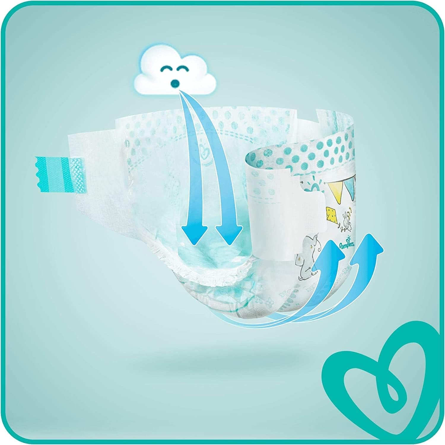 Couches PAMPERS Baby-DRY taille 7 123