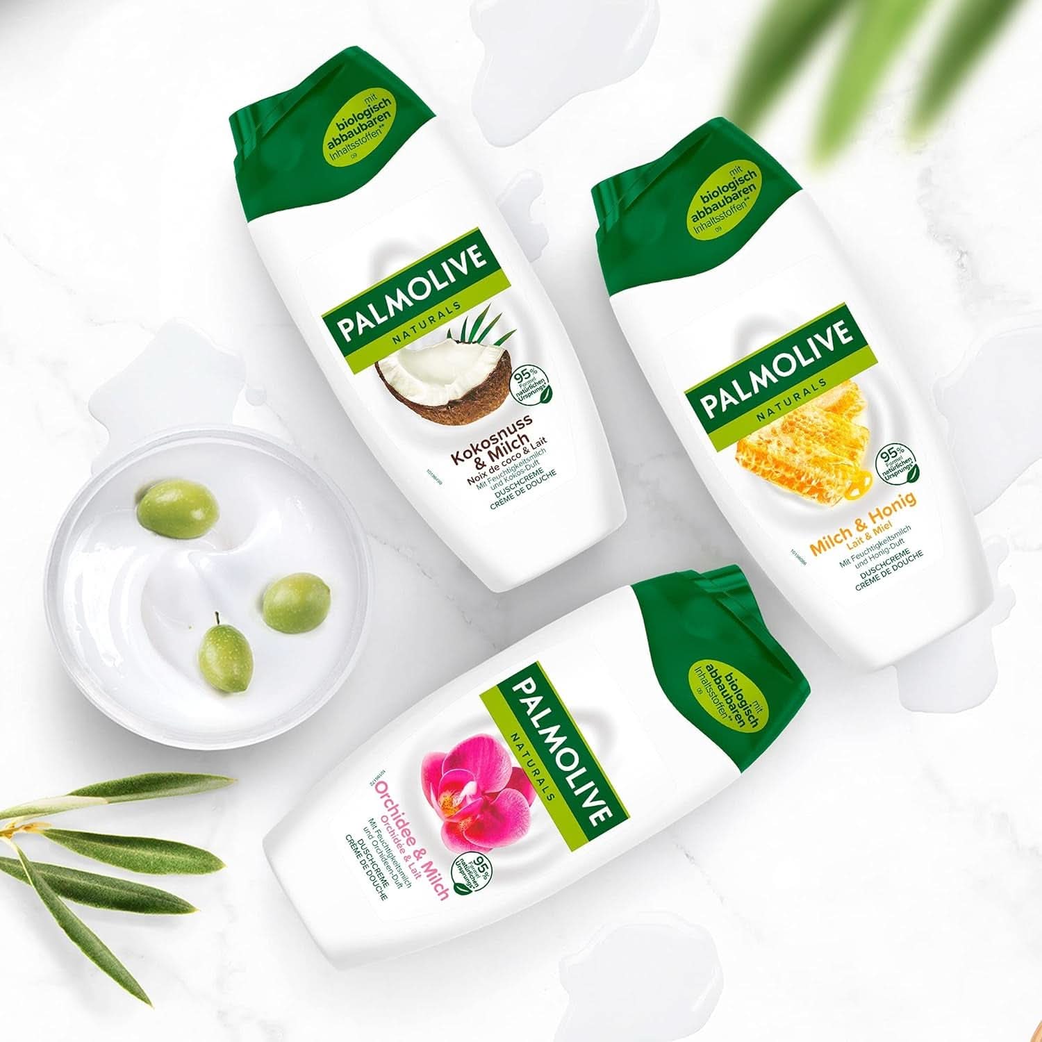 Gel douche Palmolive Naturals à la noix de coco et au lait, 6 x 250 ml Naty Shop Douche et bain