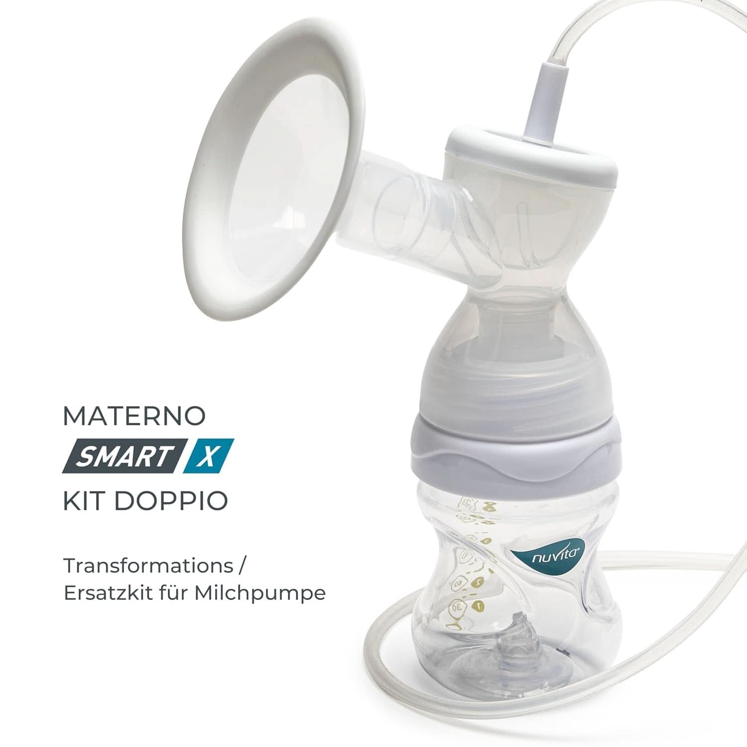 Ensemble de pompe double Nuvita Efficient pour Materno Smart X - 1287KDX | Ensemble complet d'accessoires, biberon anti-colique approuvé par Aio Accesorii Hrana si Alattare Bebe Naty Shop