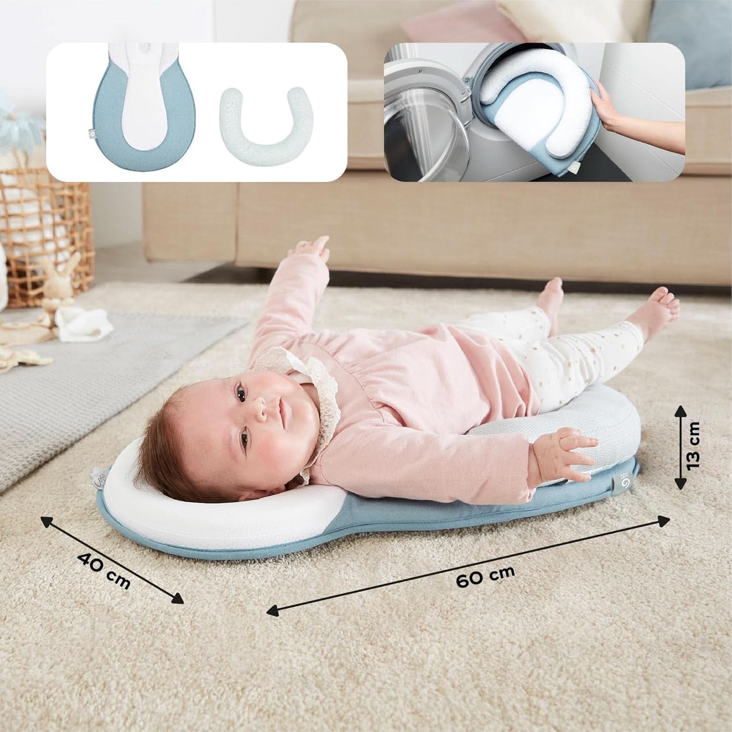 Babymoov Cosydream Coussin de positionnement Mosaic pour bébé pour soulager les coliques et prévenir la plagiocéphalie, 0-3 mois Accessoires Alimentation et Allaitement Bebe Naty Shop