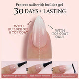 Ensemble de faux ongles – 240 pièces de faux ongles français à coller – Rose blanc dégradé design ongles artificiels couverture complète en gel doux naturel et confortable à porter (rose amande)