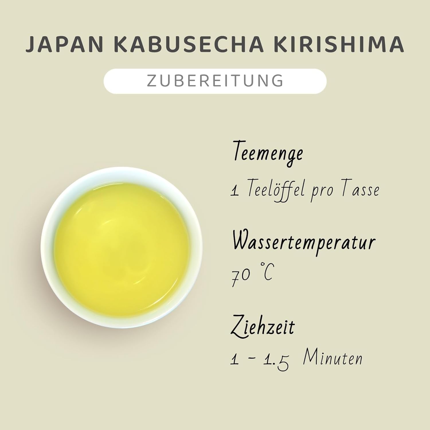 Thé vert japonais Kabusecha Kirishima, Kabuse Sencha japonais, thé vert en vrac de qualité supérieure, sans arômes ajoutés | Wondertea Thé vert japonais Kabusecha (50 g)