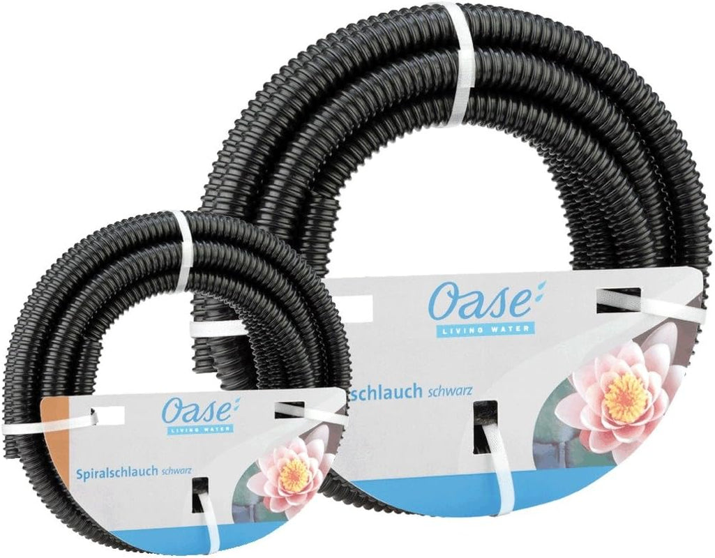 Tuyau spiralé Oase 1", 10 m, noir - section de tuyau en PVC, adapté pour 1 bar (pression de service)