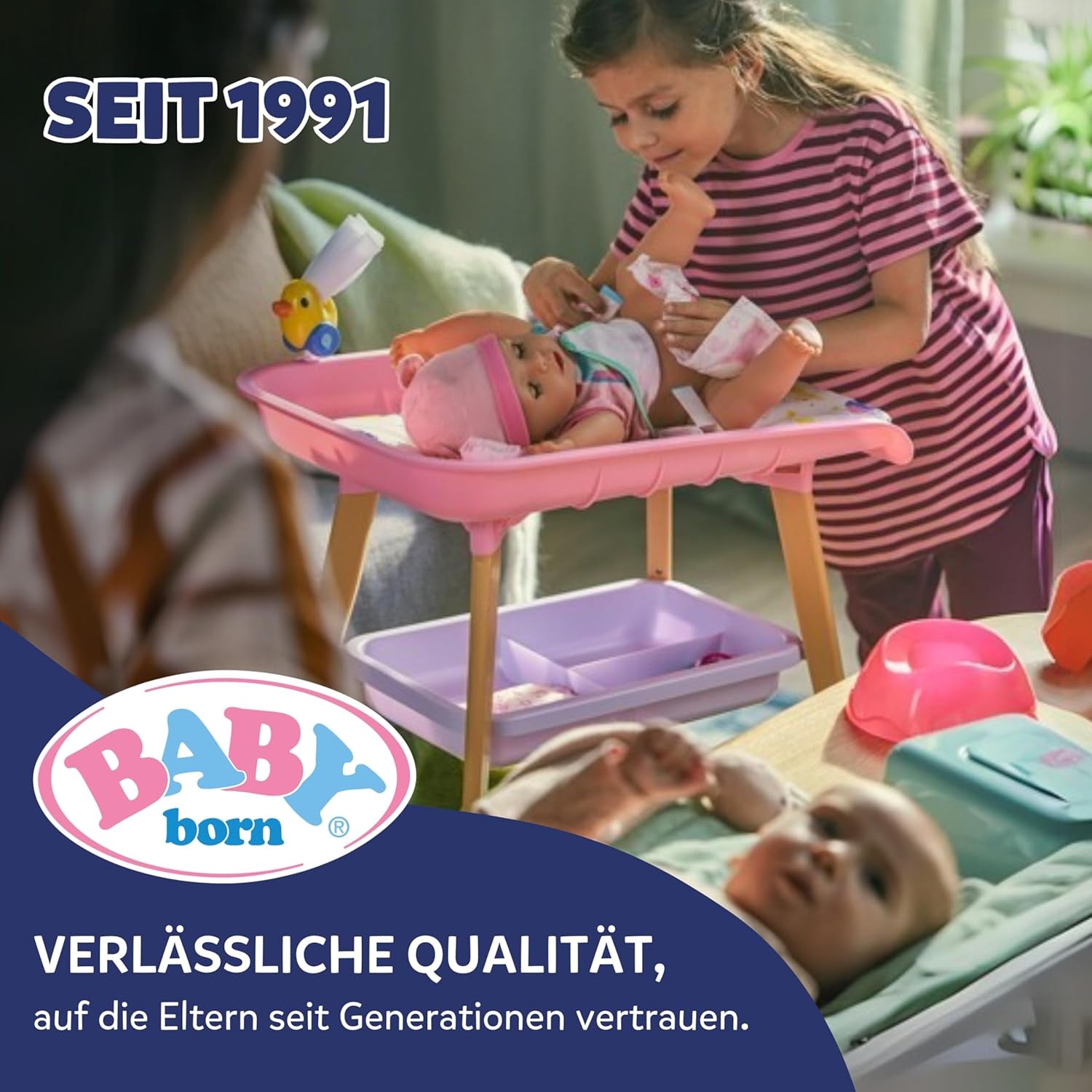 BABY Born My First Swimmer Girl - Poupée 30 cm - Poupée de bain avec mécanisme pivotant, étanche - Fonctionne sans piles - Convient aux enfants de 1 an et plus
