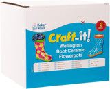 Baker Ross Pots en céramique 'Wellies' pour enfants (2 pièces)