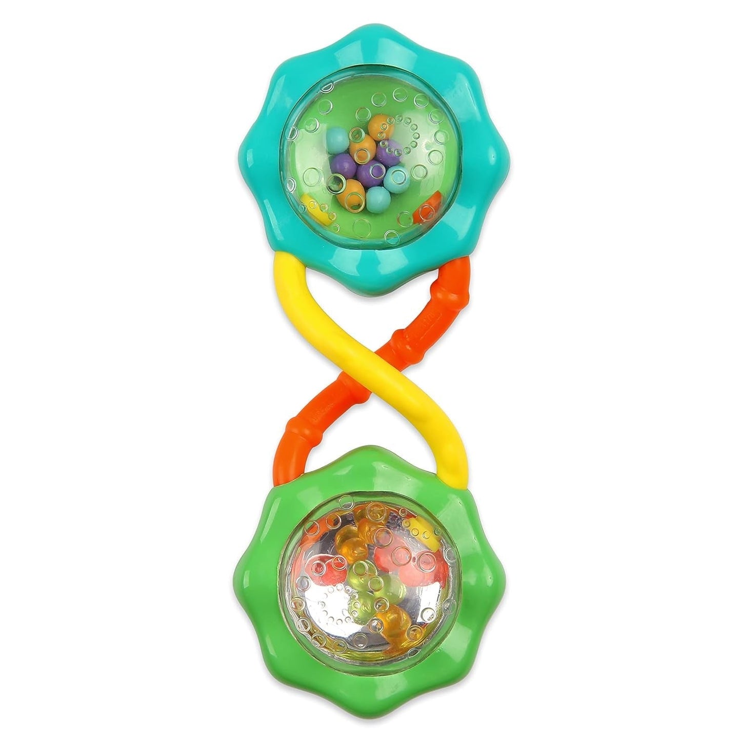 Bright Starts Little Shakers Coffret cadeau 6 pièces – Hochets et anneaux de dentition pour bébé sans BPA, faciles à attraper, unisexe pour nouveau-né +