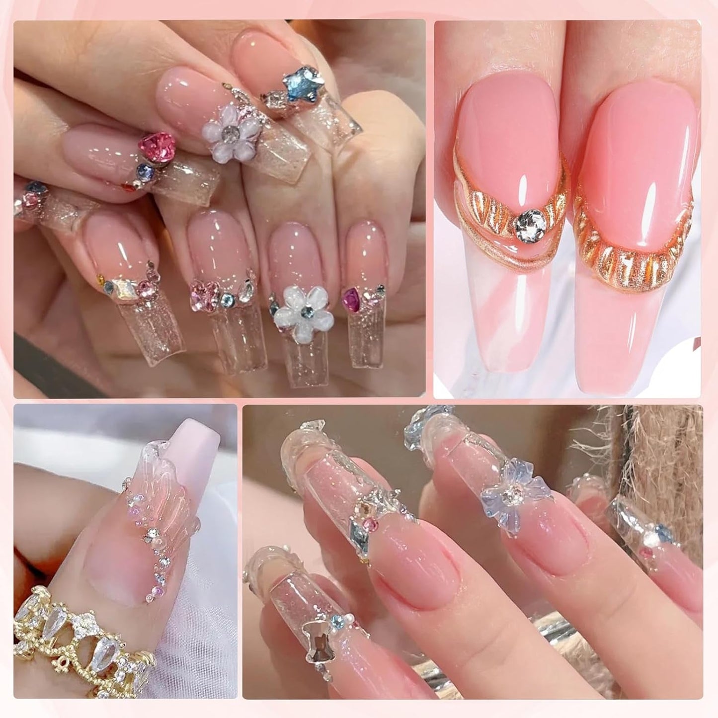 NAILGIL Vernis à ongles en gel solide, colle à ongles en gel solide, sculpture d'art d'ongle 3D avec ensemble d'outils, salon de bricolage à domicile, transparent 15G