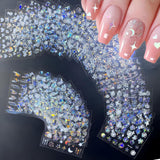 30 Blatt Aurora-Nagelkunst-Aufkleber, Selbstklebende 3D-Blumen-Nagelaufkleber, Aurora-Mond-Stern-Nagelaufkleber pour l'art de l'artisanat, Blatt-Herz-Nageldesign pour DIY-Acrylnägel-Dekoration